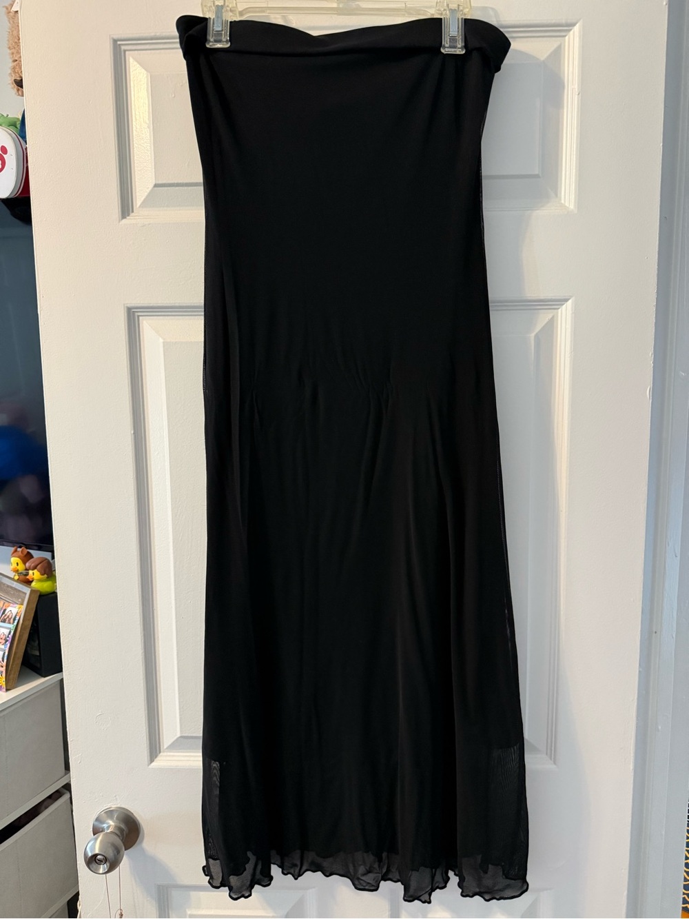 SHEIN Black Strapless Maxi Dress